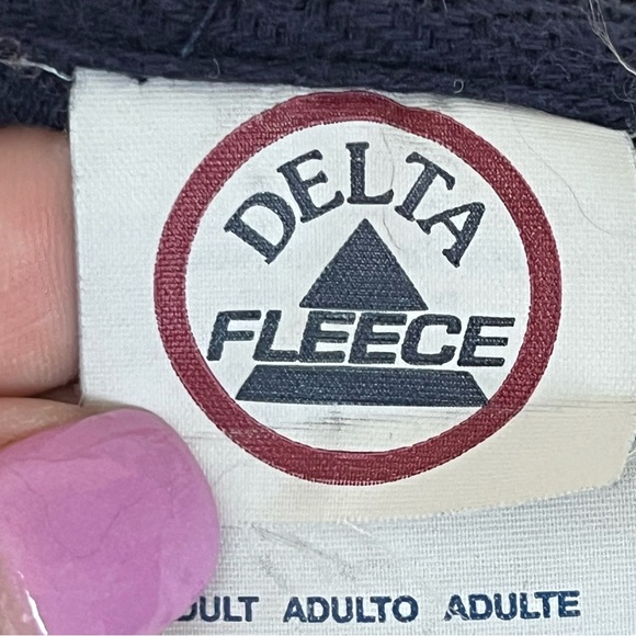 Delta Fleece Sweatshirt Adult XL Blue Y2K Bart Simpson Wutang Tupac Biggie - Picture 8 of 13